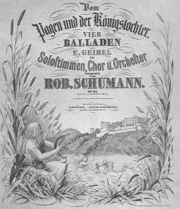 1850 - Autograph von Schumanns "Vom Pagen und der Königstochter".