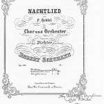 1850 - Autograph des "Nachtlied" mit Widmung Robert Schumanns.