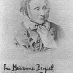 1854 - Mariane Bargiel geb. Tromlitz (17.5.1797, Greiz - 10.3.1872, Berlin), Pianistin und Sängerin, Schülerin Friedrich Wiecks, 1816-1825 dessen Ehefrau und Mutter von Adelheid, Clara, Alwin, Gustav und Victor Wieck. Heiratete nach der Scheidung 1825 Adolph Bargiel und gebar ihm die Kinder Woldemar, Eugen, Cäcilie und Clementine Bargiel. Photographie, Berlin um 1870 (Robert-Schumann-Haus Zwickau). Kam 1854 nach Düsseldorf in die Bilker Straße um ihrer Tochter beizustehen.