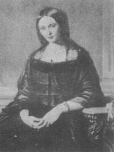 1853 - Clara Schumann, Gemälde von Carl Ferdinand Sohn (Düsseldorf 1853) (Foto des nachmals vernichteten Ölgemäldes, Robert-Schumann-Haus Zwickau).