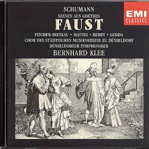 1981 - EMI 7 69450 2 2 CD © 1981/1988 Schumann: Szenen aus Goethes Faust Fischer-Dieskau . Mathis . Berry . Gedda . Daniels . Lövaas . Schwarz . Sharp . Gramatzki . Stamm Städtischer Musikverein zu Düsseldorf . Tölzer Knabenchor Düsseldorfer Symphoniker Bernhard Klee