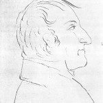 Burgmüller, Johann August Franz 1. Musikdirektor von 1818-1824 Federzeichnung von Petersen. Es handelt sich hierbei um die einzige bekannte Darstellung des Düsseldorfer Musikdirektors.