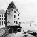 Das Haus Drachfels am Düsseldorfer Rheinufer Hier feierten die Freunde Norbert Burgmüller und der Dichter Grabbe ausgelassene Feste