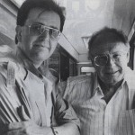 v.l. Rainer Großimlinghaus und Kunibert Jung, die Hauptorganisatoren der größten Konzert-Tournee die jemals durch die damalgie DDR ging. Sechs Konzert in Berlin, Dresden und Leipzig im Mai 1989, Im Jahr des Mauerfalles.