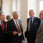 Einige Weggefährten von Gisela Kummert v.l.n.r.: Georg Lauer (Archivar bis 2009), Klaus-Jürgen Exler (Vorsitzender von 1995-2002), Ernst-Dieter Schmidt (Schatzmeister) und Jens D. Billerbeck (Vorsitzender von 1990-1995) Bild: E.D. Schmidt