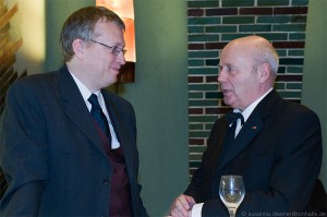 Udo Flaskamp und Manfred Hill Premierenfeier nach Mendelssohns "Lobgesang"