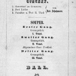 Programmfolge zum Festakt zur Begrüßung der Familie Schumann in Düsseldorf am 7.9.1850