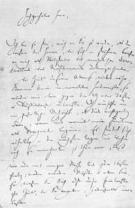 Brief Robert Schumanns vom 6.9.1850 über die Änfange in Düsseldorf Seite 1