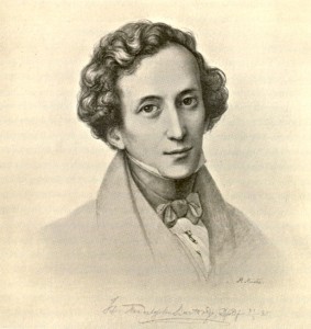 Felix Mendelssohn Bartholdy in einer Bleistiftzeichnung von Heinrich Mücke, Düsseldorf 1835 Heinrich-Heine-Institut Düsseldorf