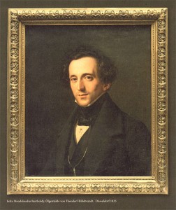 Felix Mendelssohn Bartholdy in einem Ölgemälde von Theodor Hildebrandt, Düsseldorf 1835 Heinrich-Heine-Institut Düsseldorf
