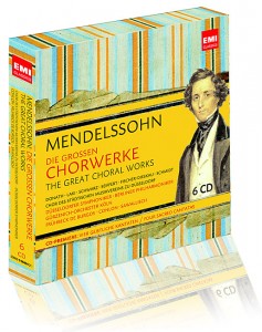 EMI 50999 0 96464 2 1 6 CD © Wiederveröffentlichung 2011 Mendelssohn Bartholdy: Paulus Mendelssohn Bartholdy: Elias Mendelssohn Bartholdy: Symphonie Nr. 2 Lobgesang Mendelssohn Bartholdy: Vier geistliche Kantaten -Ach Gott, vom Himmel Sieh darein -Jesu, meine Freude -Wer nur den lieben Gott läßt walten -Christe, du Lamm Gottes Mendelssohn Bartholdy: Psalm 42 "Wie der Hirsch schreit" Donath . Laki . Shirai . Schwarz . Seiffert . Fischer-Dieskau . Schmidt . Rost . Kallisch . van der Walt . Dietzel . Baker . Herrmann, u.a. Der Chor des Städtischen Musikvereins zu Düsseldorf Wuppertaler Kurrende London Symphony Chorus Kammerchor Stuttgart Düsseldorfer Symphoniker Berliner Philharmoniker Gürzenich-Orchester Köln Württembergisches Kammerorchester Heilbronn City of London Sinfonia Rafael Frühbeck de Burgos . Wolfgang Sawallisch . James Conlon . Frieder Bernius . Richard Hickox EMI © 1976 - 1996