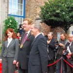 Bundespräsident Wulff mit dem Oberbürgermeisterpaar Astrid und Dirk Elbers. Foto: Manfred Hill - Musikverein