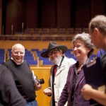 Lukas Borowicz, Manfred Hilll, Oskar Gottlieb Blarr, Elisabeth von Leliwa, Thomas Stührk (v.l.n.r.) nach der Orchesterprobe zu "Kopernicus" (c) Susanne Diesner