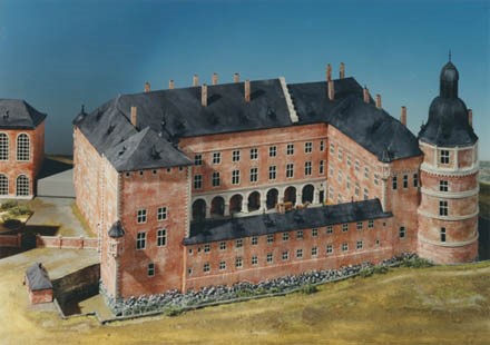 Modell des Düsseldorfer Schlosses vor 1755 (Stadtmuseum Düsseldorf)
