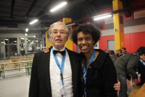 Lorelei Walwyn mit Georg Lauer. Backstage beim Musikfest der Bundeswehr