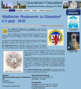 Darstellung des Musikvereins zum Tag der Archive