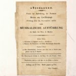 Programmzettel zu Mendelssohns erstem Konzert in Düsseldorf am 22. November 1833