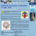 Darstellung des Archivs des Musikvereins im Verbundflyer der Düsseldorfer Archive.