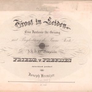 Titelblatt der Komposition von Joseph Kreutzer