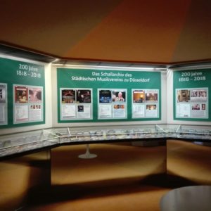 Kleiner Einblick in die Ausstellung 200 Jahre Musikverein - hier das Schallarchiv