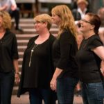 Der Barber-Shop Chor "Frisiersalon" mit den Sängerinnen: Tenor-Ricarda Holtkamp, Lead-Silke Karg, Bariton-Dörte Högner, Bass- Anna Fischer