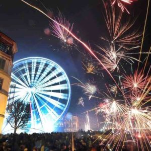 Silvesterraketen am Burgplatz