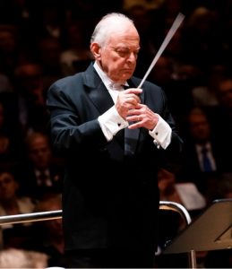 Maazel, Lorin - während des Konzertes 1989 in Paris: Gustav Mahler 2. Symphonie