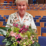 Angelika Liedhegener 2020 anlässlich der Ehrung zum Goldenen Chorjubiläum 2020 in der Tonhalle Düsseldorf