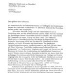 Brief von Prof. Dr. Christoph Sramek zur Zusammenarbeit und zum Vortrag von Georg Lauer in Chemnitz (Seite 1)