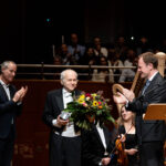 12.9.2024: Geburtstagsgala für Adam Fischer in der Tonhalle Düsseldorfv.l.n.r. Michael Becker, Adam Fischer Oberbürgermeister Dr. Stefan Keller