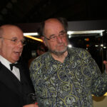 Sir Roger Norrington bei der Premierenfeier im Grünen Gewölbe der Tonhalle Düsseldorf , hier mit Manfred Hill (Foto: Georg Lauer/MV)