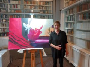 14.10.2025: Anja von Wins bei der Arbeit während des Klavierspiels