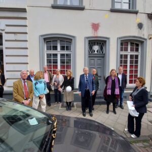 Schumannhaus Düsseldorf 2023 vor der Eröffnung: Vorbesichtigung des FSD mit der Kulturdezernentin Miriam Koch und den Verantwortlichen bei der Stadt und beim Architektenteam