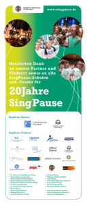 2026 - 20 Jahre SingPause - Dank an alle Mitwirkenden im Team und an alle Partner und Förderer