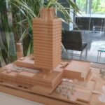 Das Modell des Gebäudes des Deutschlandfunkes in Köln. Eine besondere Architektur-Ikone des Brutalismus.