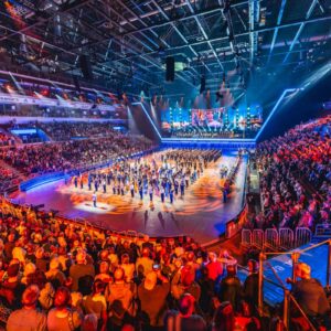 Musikfest der Bundeswehr 2026 in Düsseldorf PSD-Bank Dome am 19.9.2026. Im unteren Zuschauerrang ganz hinten links sieht man die Chorformation des Städtischen Musikvereins zu Düsseldorf. (c) Konzertfotografie/Kay-Uwe Fischer/Foto: Kay-Uwe Fischer/Bundeswehr