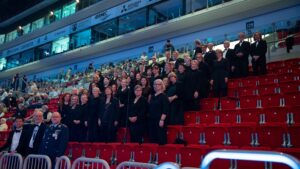 19.9. Musikfest der Bundeswehr 2026: Viel Probenzeit, aber auch ein Spaß für alle Sängerinnen und Sänger auf der Bühne und hinter der Bühne vor allem bei der abschließenden After-Show-Party mit allen Mitwirkenden. (c) Bilder Musikverein